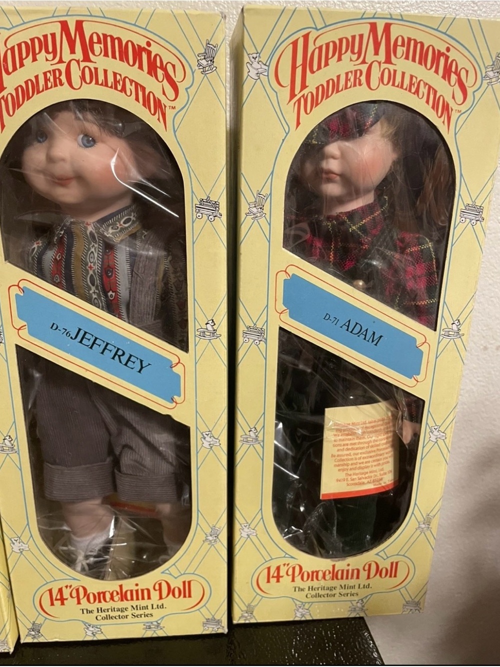 Happy Memories Toddler Collection 14" Porcelain Dolls - Jeffrey & Adam